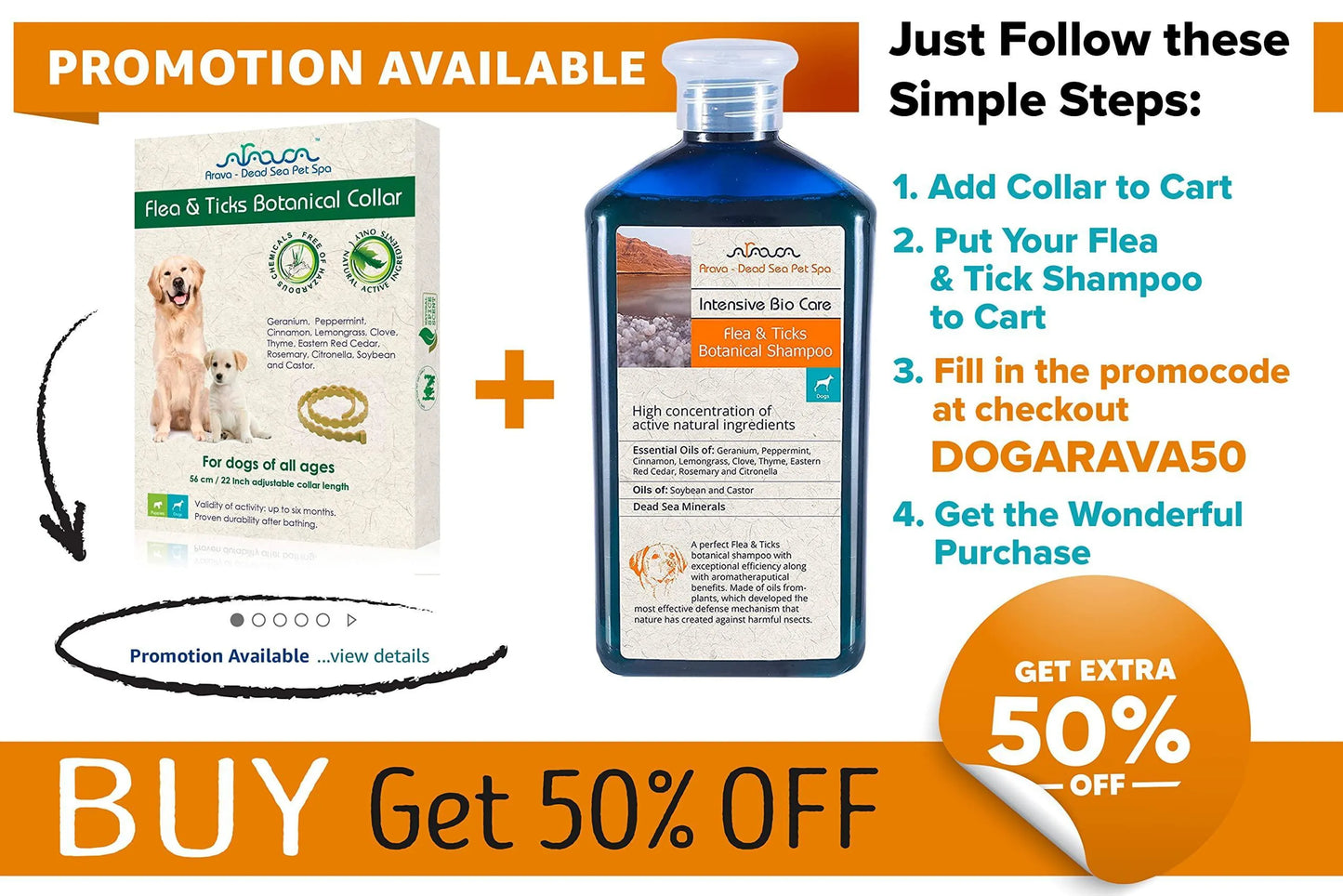 Flea & Tick Collar for Dogs & Puppies