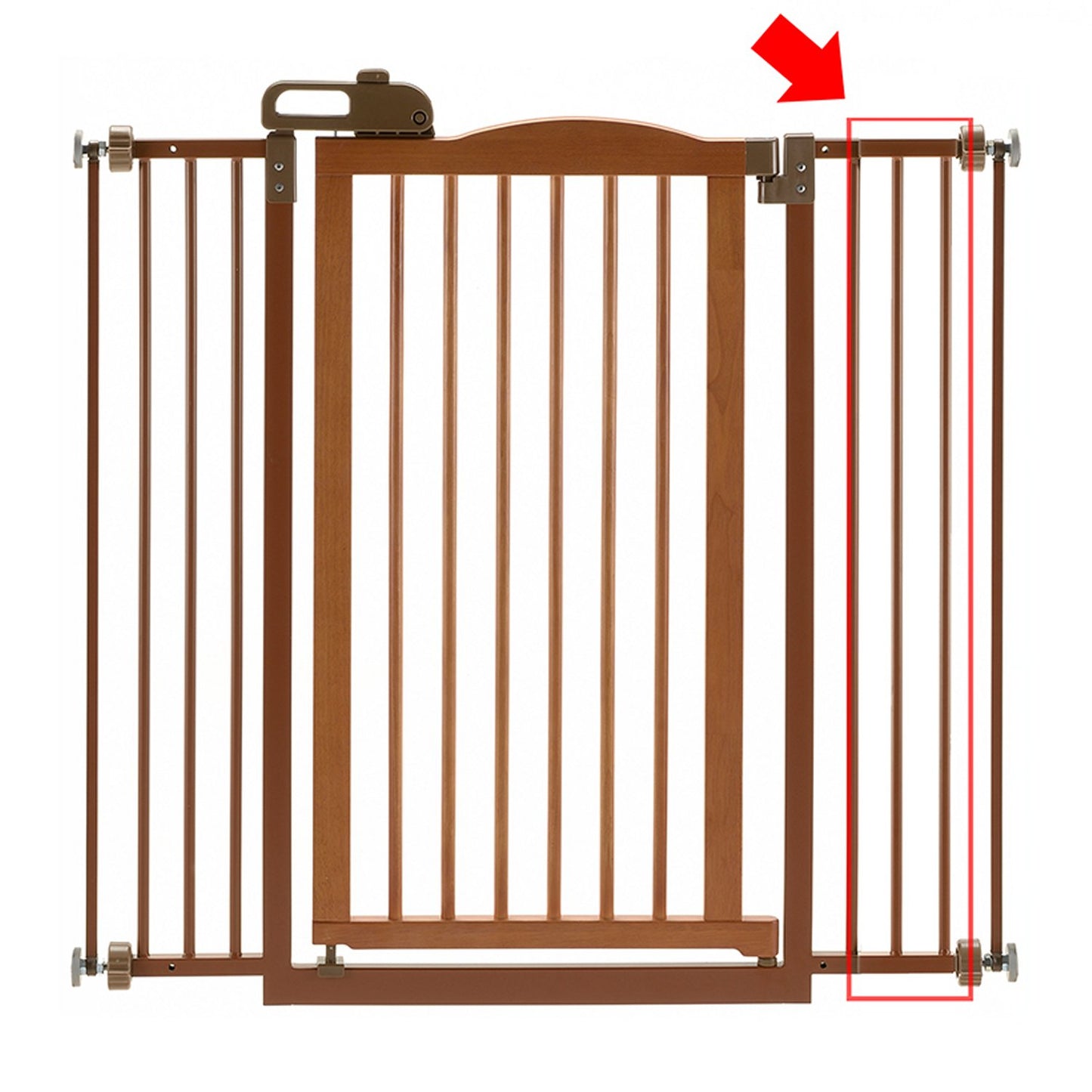 One-Touch Gate II Extension in Brown
